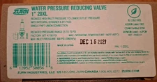 Zurn 1-20XL 1" Water Pressure Reducing Valve Single FNPT Union