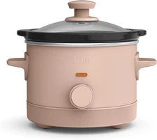 BELLA 1.5 Qt Slow Cooker Ceramic Nonstick Pot 3 Heat Settings Dishwasher Safe