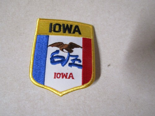 VINTAGE PATCH STATE OF IOWA FLAG SEW ON 4 INCHES