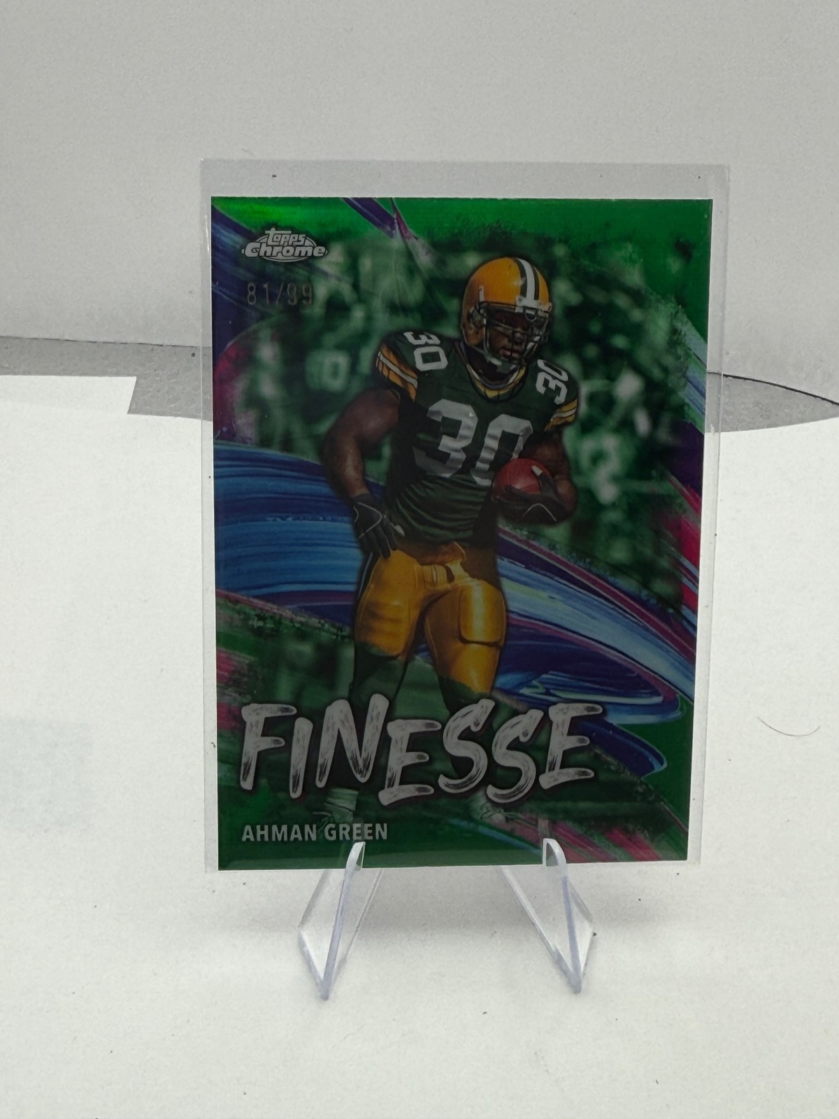 2024 Topps Chrome #F-12 Ahman Green Finesse Green Refractor #/99