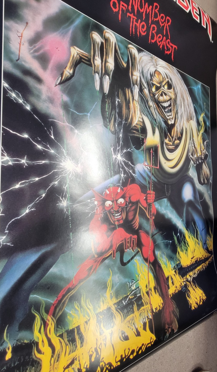 IRON MAIDEN Number of the Beast 1982 Vintage Poster Funky
