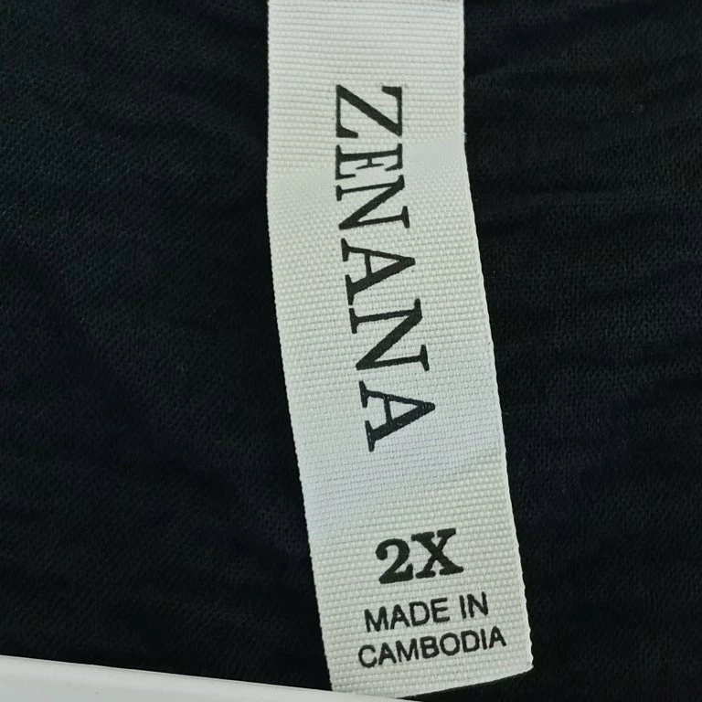 Zenana Women's Black 2X Sleeveless Top Polyester V-Neck - Image 2 of 4