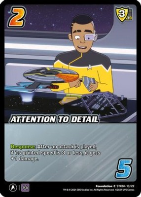1X-Attention to Detail - STK04 13/22 - C - Holofoil-CH06:  Star Trek Lower Decks