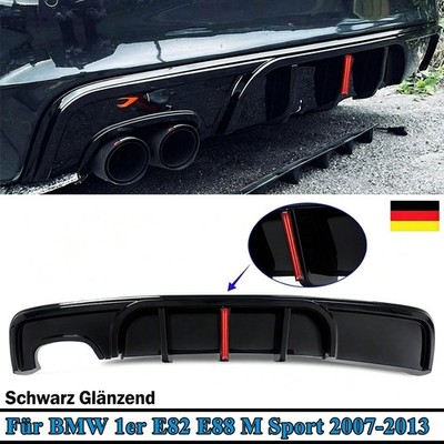 Heckdiffusor Diffusor SCHWARZ GLANZ für BMW 1er E82 E88 2007-2013 mit M-Paket