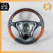 01-04 Mercedes R170 Slk320 Slk230 Driver Steering Wheel Wood Black Oem 82k