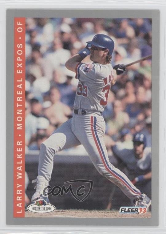 1993 Fleer Fruit of the Loom All-Stars Larry Walker #64 HOF 0z8