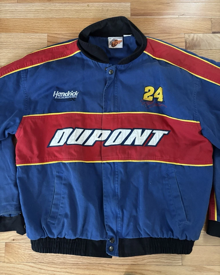 Chaqueta de carreras Vintage Nascar Winners Cricle Jeff Gordon Dupont para hombre Talla 2XL Foto 2 de 4