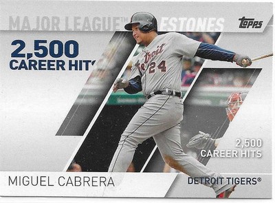 2017 Topps - Major League Milestones #MLM-8 - Miguel Cabrera - Detroit Tigers
