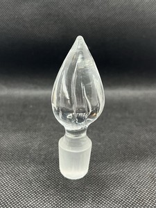 Vintage flame shaped clear crystal decanter stopper