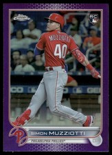 2022 Topps Chrome Update #USC158 Simon Muzziotti Purple Refractor Phillies