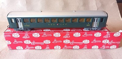 HAG  H0 400 Passenger Car 2nd Class of SBB, Interior Lighting, very good