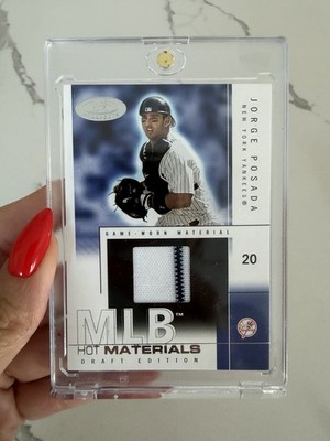 2004 Fleet Hot Prospects Jorge Posada MLB Hot Materials Game Worn Jersey /325