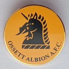 Ossett Albion AFC Enamel Football Lapel Pin Badge.    PB3-530