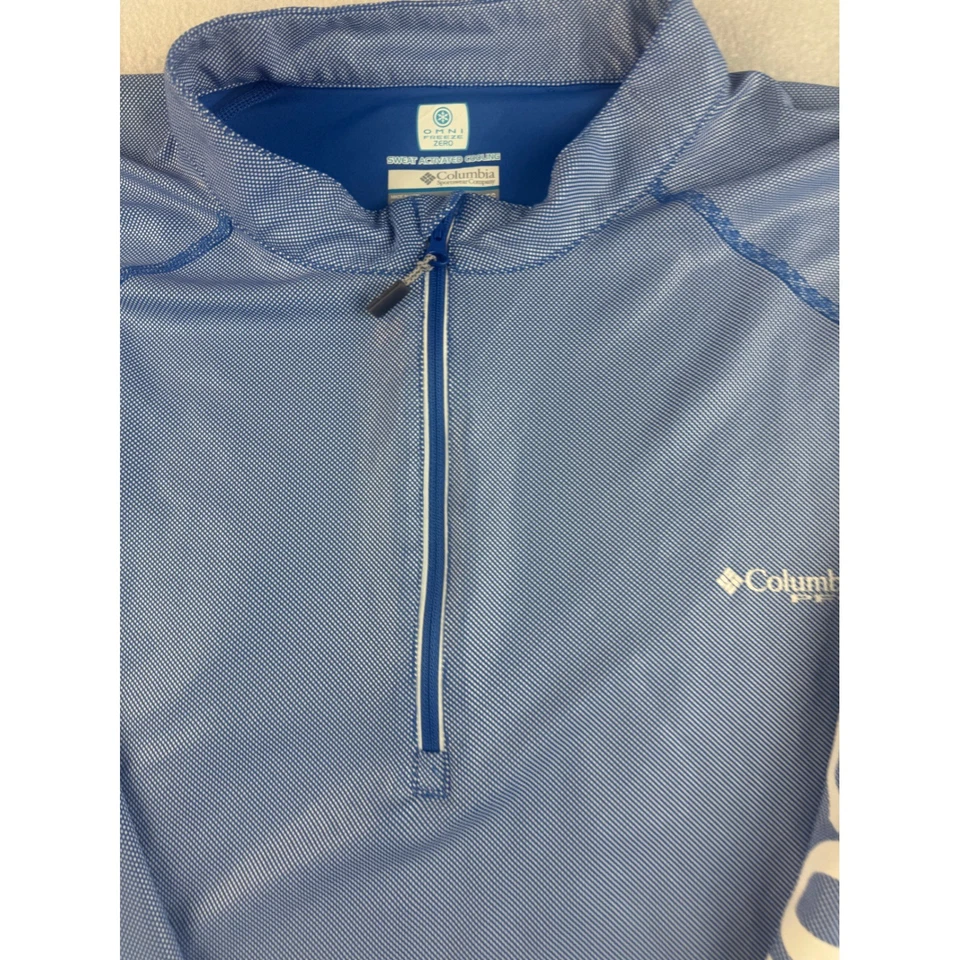 Camisa Pullover Columbia Para Hombres Omni Freeze Zero XXL 2TG Azul Manga Larga PFG Foto 4 de 4