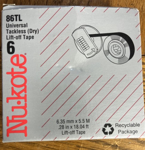 LOT of 3 Boxes Nukote 86TL Universal Tackless Dry Lift Off Tape - Picture 4 of 4