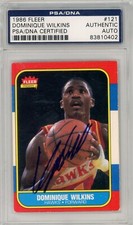 Dominique Wilkins 1986-87 Fleer #121 Rookie Card Autograph PSA/DNA Authentic
