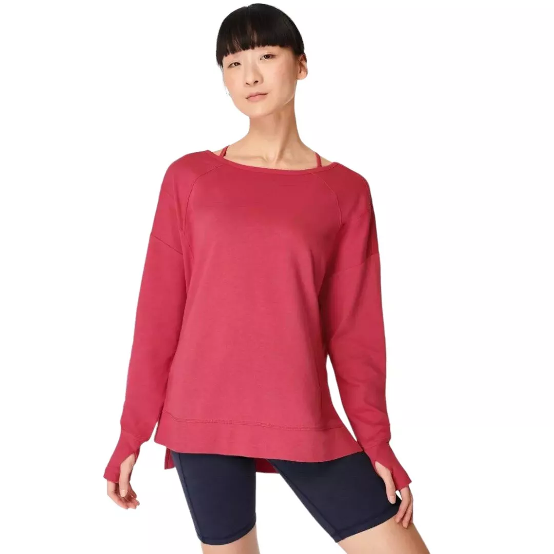 Sweaty Betty Sweatshirt After Class Sport Pullover Tayberry Pink