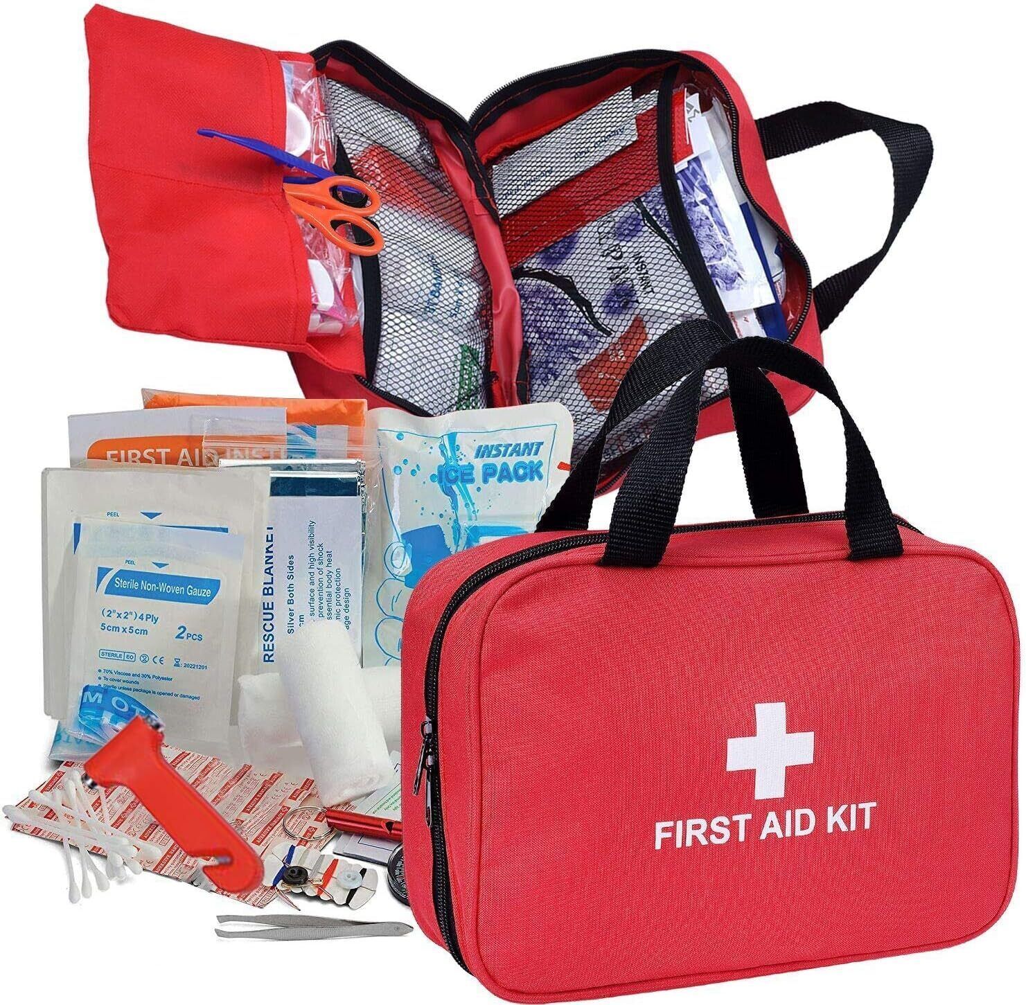 Waterproof First Aid Kit for Cars Boats Trucks Hurricanes Tropical w/ Tourniquet