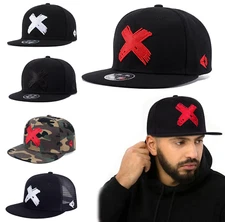 Letter X Fashion Snapback Cap Baseball Hat Casual Cross Hip Hop Flat Men