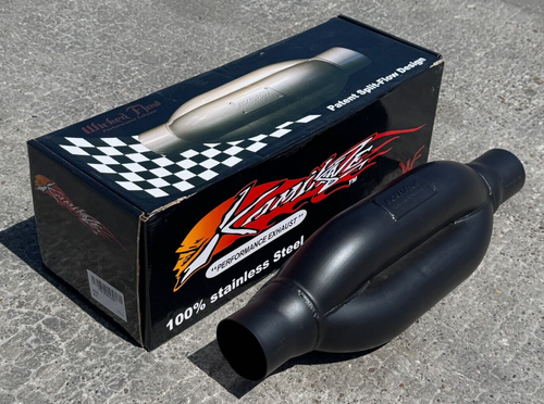 BLACK (LIMITED EDITION) KM250 - WickedFlow Kamikaze Muffler 2.5" Inlet/Outlet - Picture 2 of 6