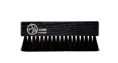 Audio Anatomy Oak Wood Record Brush   Antistatic Goat Hair & Nylon   Deluxe Tool