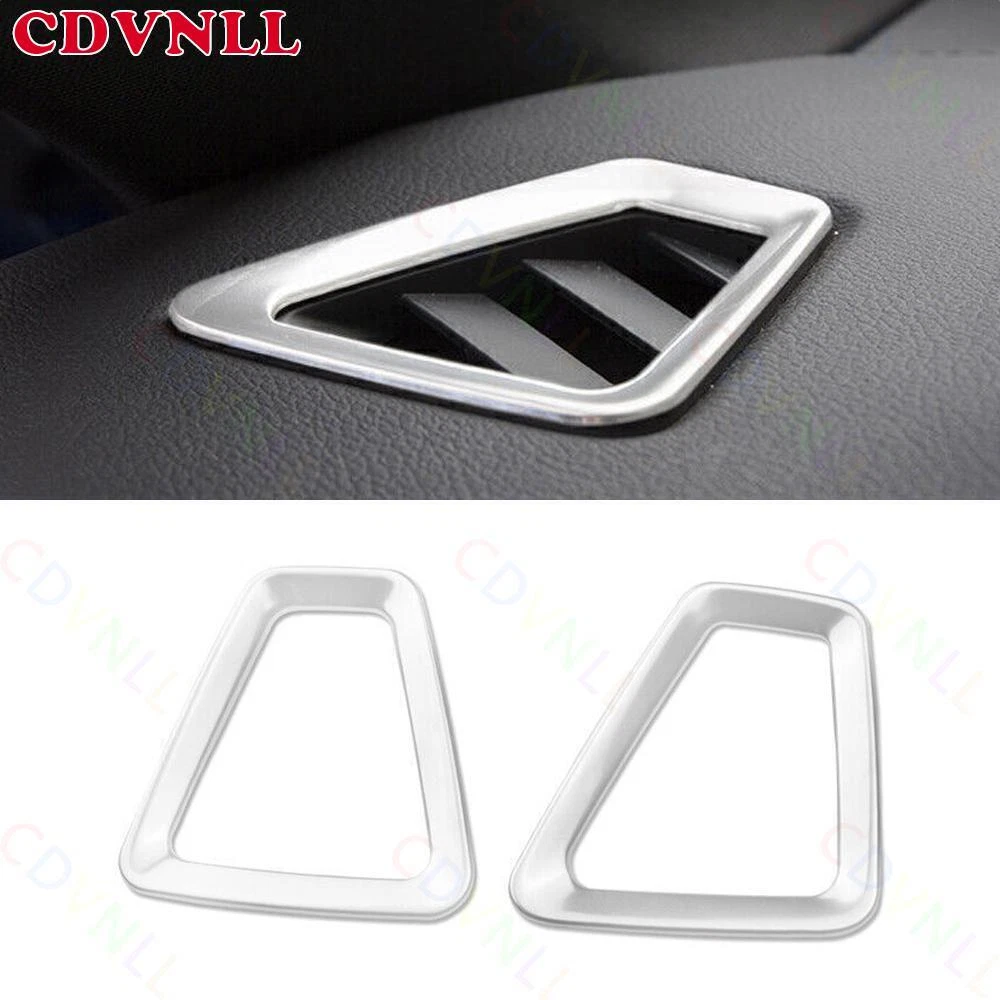 For Volvo XC60 2018-2024 Silver Steels Car Dashboard L&R Air Outlet Vent Cover