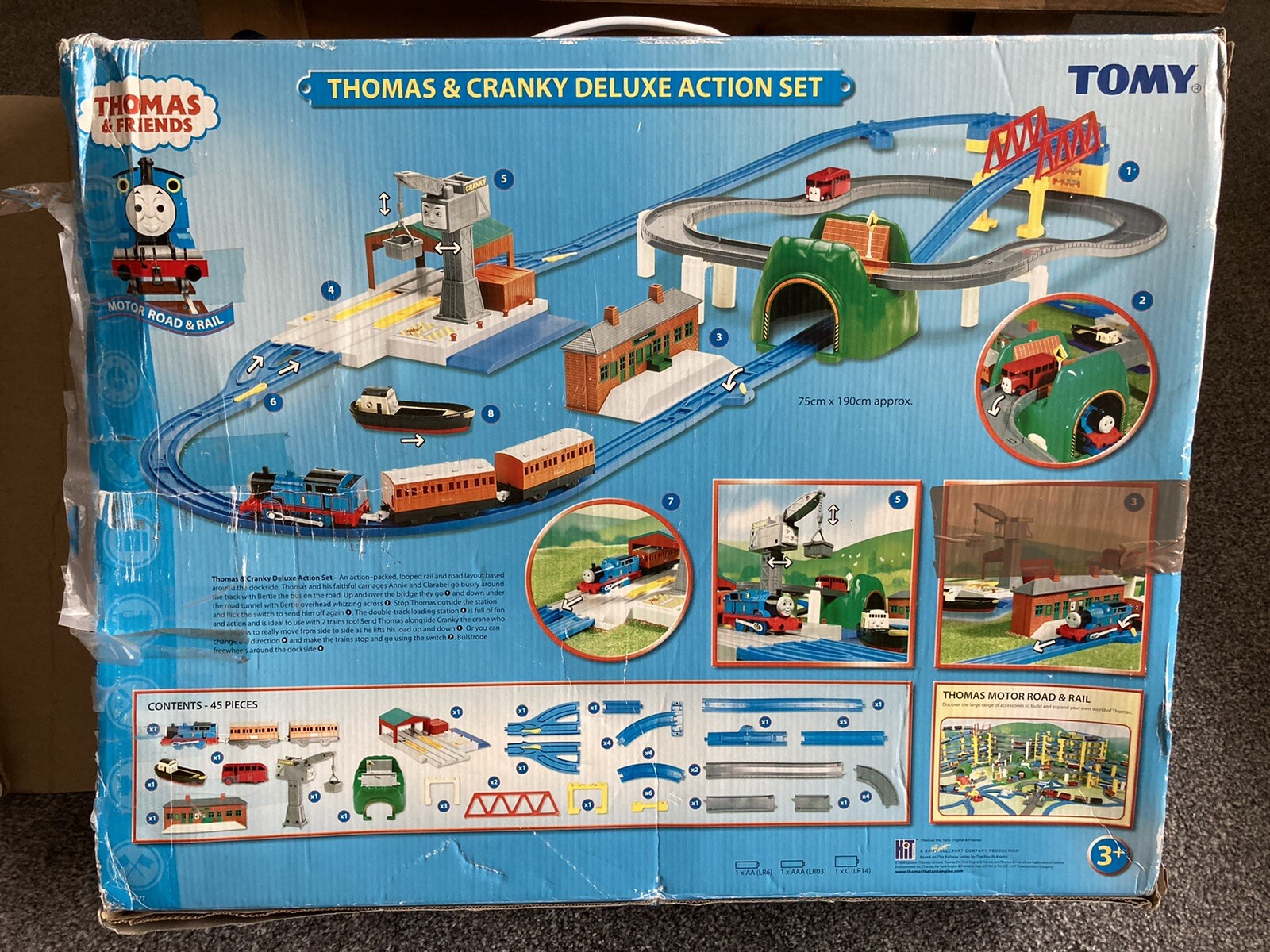 thomas and cranky train set