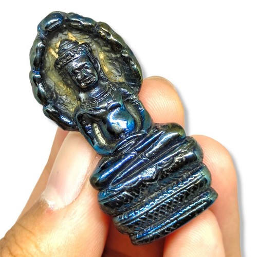 Leklai Naga Cubriendo Buda Phra Nak Prok Amuleto Tailandés Poderes Místicos Estatua 2" - Imagen 9 de 12