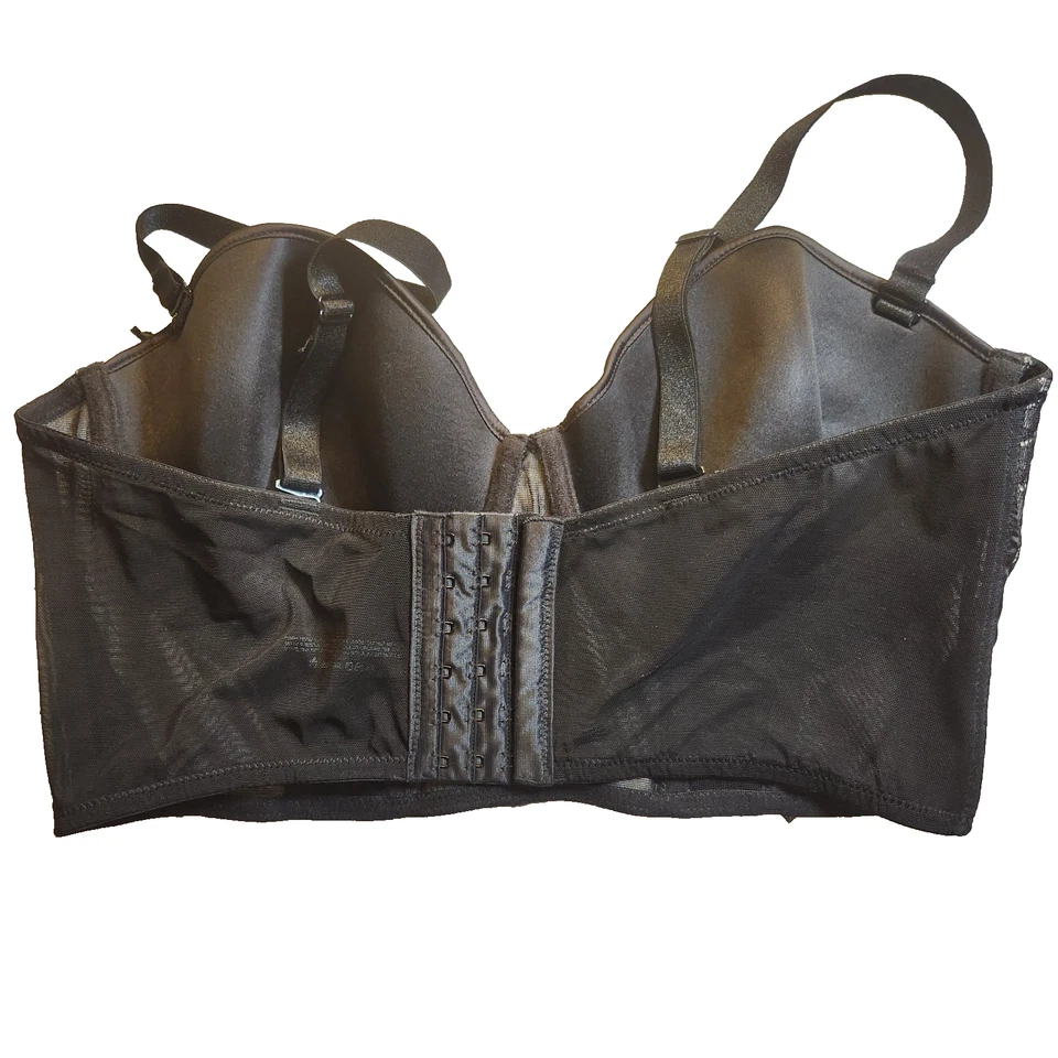 Kardashian Colección Intimates Mujer Sujetador Negro Encaje Corsé Corto Sujetador Talla 38D Foto 2 de 4