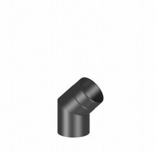 Rauchrohrbogen &Oslash; 150mm 0&deg;- 45&deg; verstellbar gussgrau Senotherm lackiert Kaminrohr