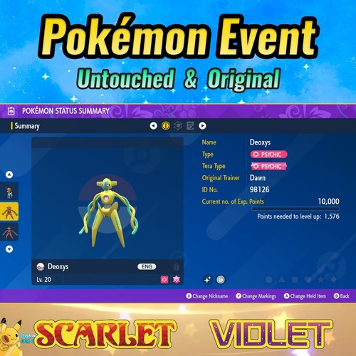 ✨ Shiny Deoxys 💜Event from Pokemon G0 💜 Pokémon Scarlet & Violet
