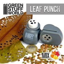 Miniature Leaf Punch GREY - Leave maker tool for Dioramas Scenery Bases