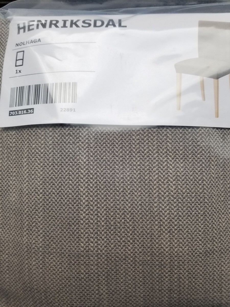 IKEA Henriksdal Chair COVER Nolhaga Gray Beige Dining Chair