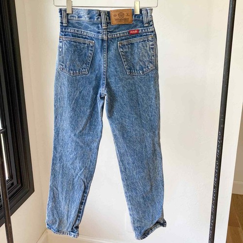 WRANGLER Vintage Kids Acid Washed Wrangler Jeans sz 12 R Made in USA - Picture 5 of 7