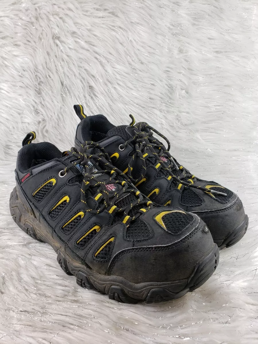 SKECHERS 77051 Steel Toe Work Boots Black Leather Size 10 43 eBay
