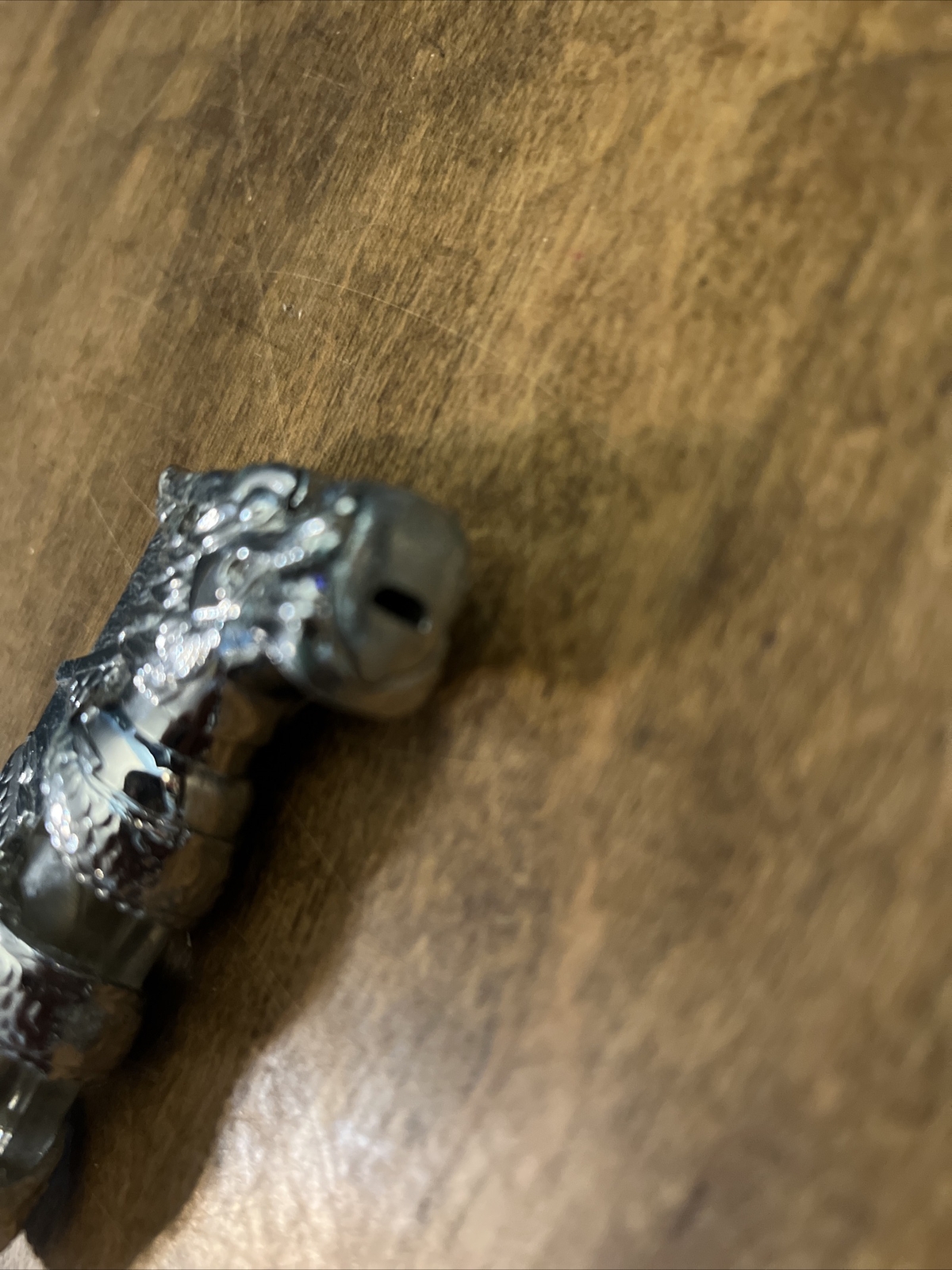 Vintage Dragon Head Butane Lighter Chrome Plated