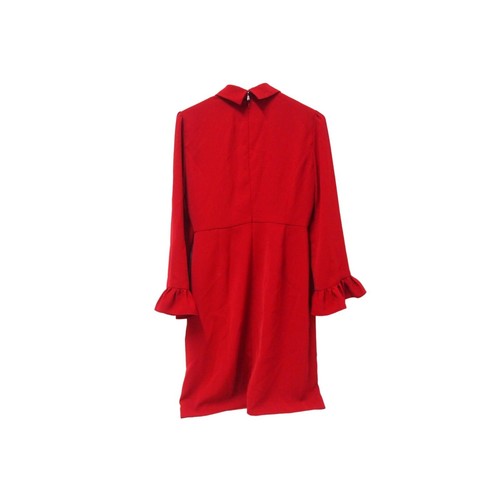 Brooks Brothers Red Fleece Womens Crepe Ruffle Trimmed Dress 2 Long Sleeve Shift - Picture 4 of 9