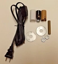 MAKE A MINI LAMP KIT WITH CANDELABRA SOCKET,BLACK CORD SET W/LINE SWITCH 941J