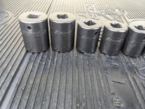 #bb770 Snap-on USA 14pc 1/2" Drive Metric Shallow Impact Socket Set - Picture 5 of 18