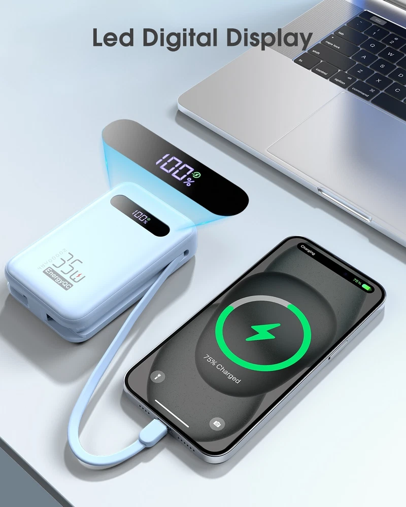 20000mAh 35W PD Fast Charging Power Bank for iPhone QC 4.0 Portable
