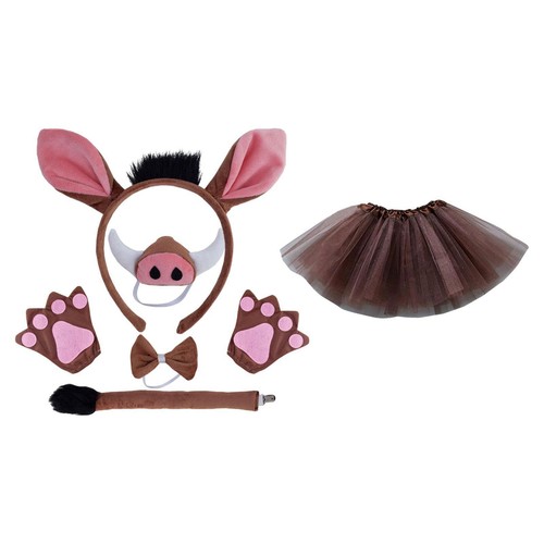 SHOWHEEL – Costume Chat Pour Enfant – Jupe Tutu, Oreilles, Nœud, Queue, Gants – Déguisement Carnaval 3-10 Ans