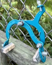 Power BMX Brake Caliper Teal Blue Front Mid School BMX Dia Compe MX Sidepull