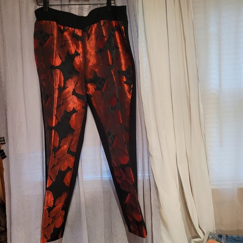 Drapers & Damons XL Petite Black with Red Roses Polyester W 36 I 27 - 第 1/8 張圖片