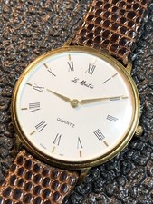 Vintage Le Montre West Germany Gold Tone Men s Watch FOR PARTS OR REPAIR