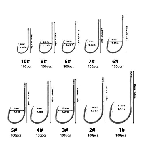 1000pcs Baitholder Fishing Hooks Forged Long Shanked Fishing Hook Double Z1E5 - Picture 2 of 8