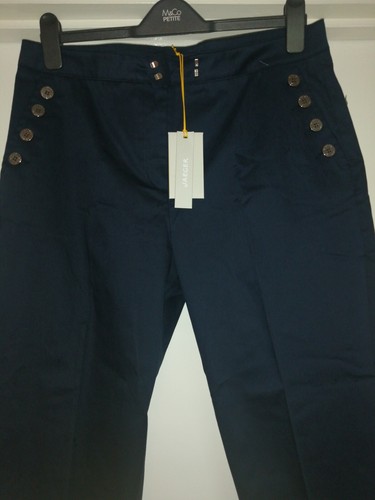 Jaeger Pleated Trouser With Button Detailing Size 14 BNWT - Picture 2 of 4
