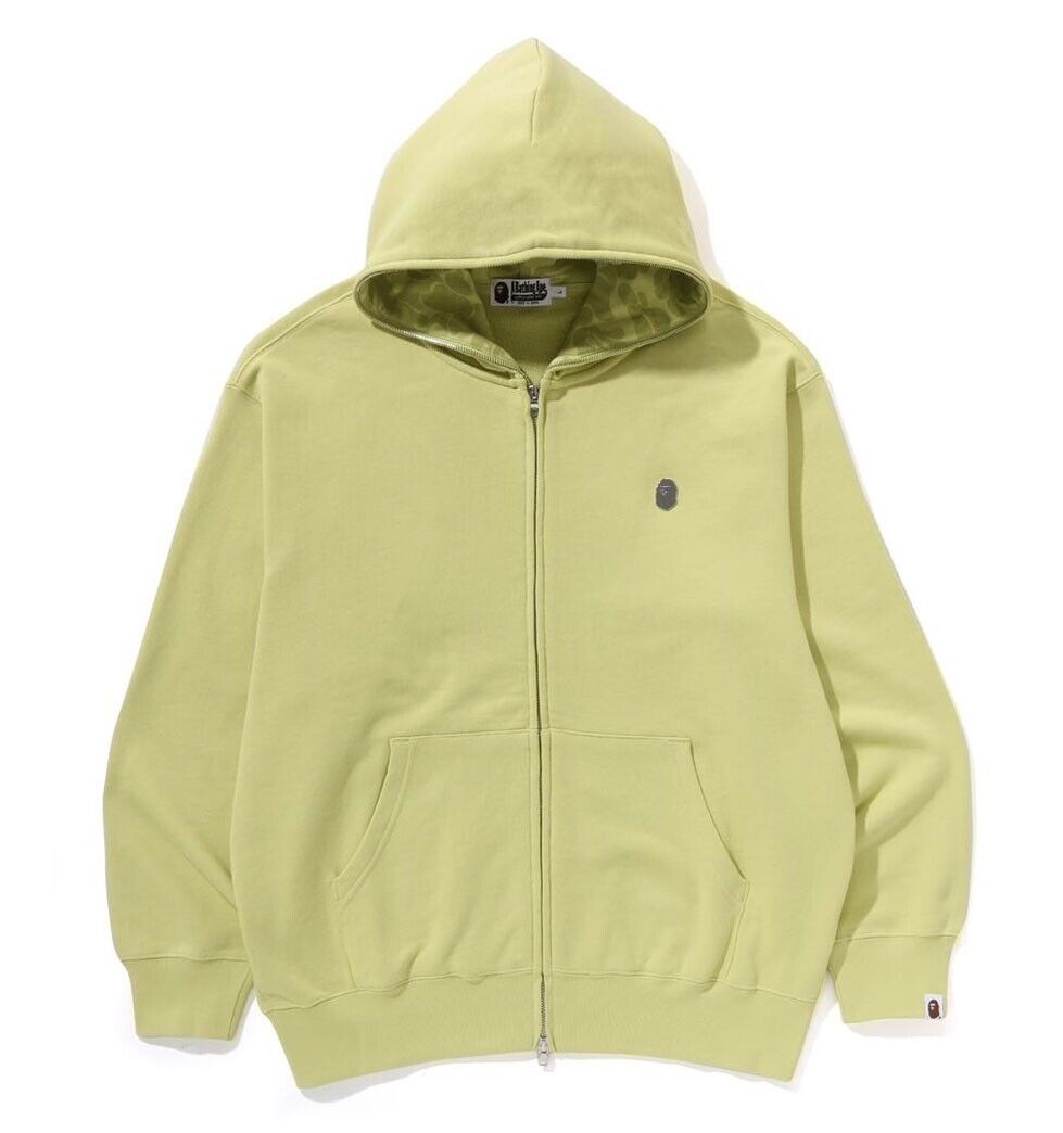 A BATHNIG APE Men's ONE POINT RELAXED FIT ZIP HOODIE A BATHNIG APE Men's ONE POINT RELAXED FIT ZIP HOODIE