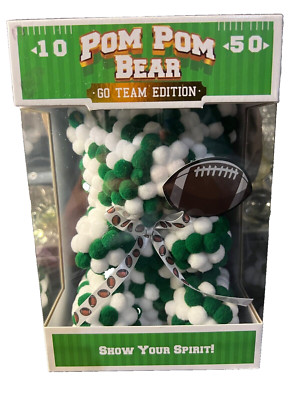 Pom Pom Bear Go Team Edition Football Green and White with Box