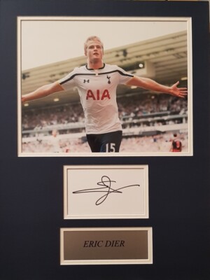 ERIC DIER Signed 16x12 Photo Display TOTTENHAM, SPURS & ENGLAND COA
