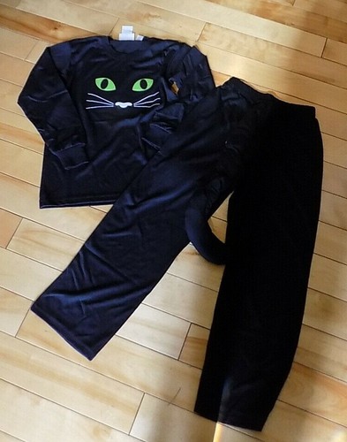 Black Cat Pajamas Set Costume Removable 